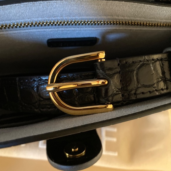 SENREVE Aria Black Leather Croc-Embossed Belt Bag New With Tags - Picture 14 of 16